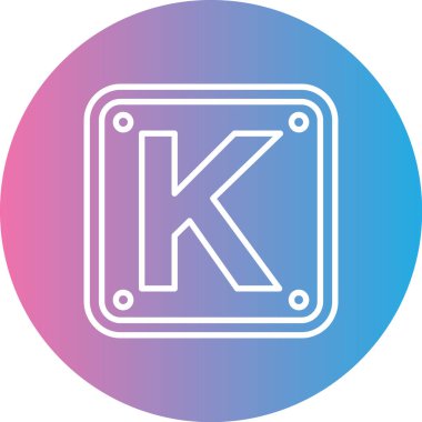 K. Web simgesi basit illüstrasyon