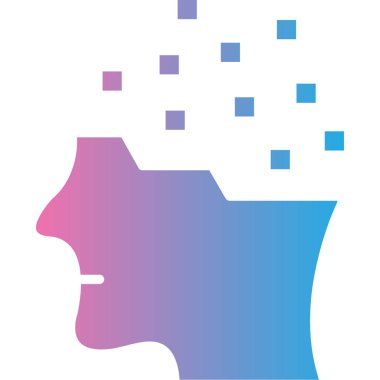 beyin ikonu vektör illüstrasyonu