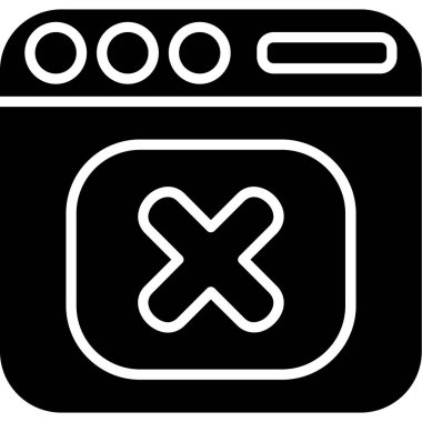 İptal et. Web simgesi basit illüstrasyon