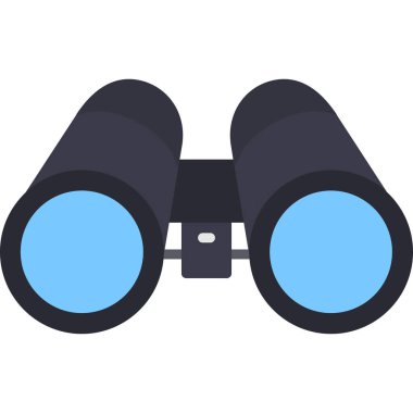 Dürbün düz simgesi, vektör, illüstrasyon