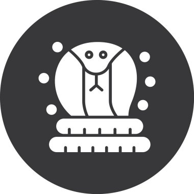 Şirin bir çizgi film simgesinin vektör çizimi