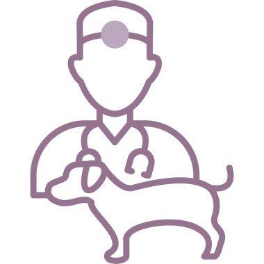 doktor ve köpek simgesi, taslak biçimi