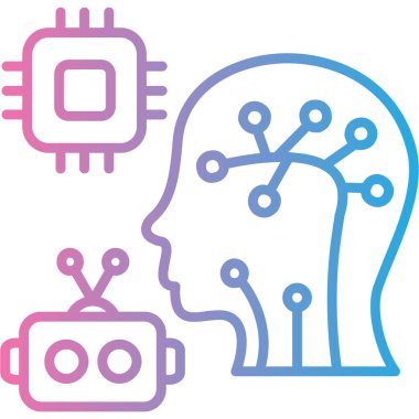 Yapay zeka. Basit illüstrasyon