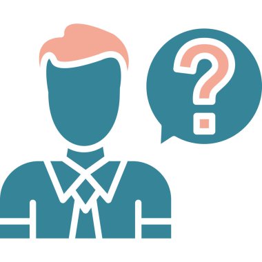 Soru düz vektör simgesi