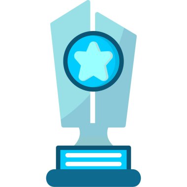 Kupa kupası ödül simgesi düz stil