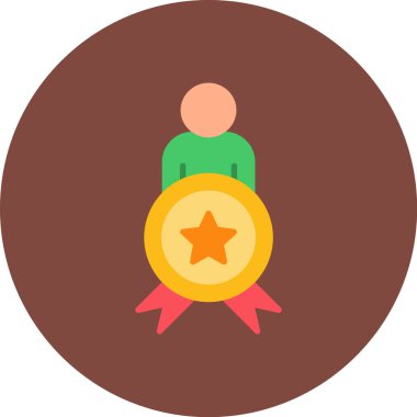 Yıldız simgesi olan bir adamın vektör çizimi