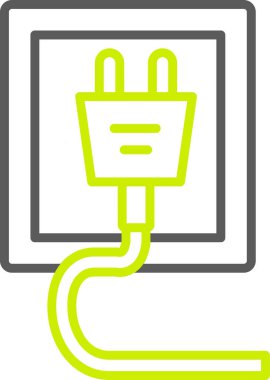 Kablo. Web simgesi basit illüstrasyon