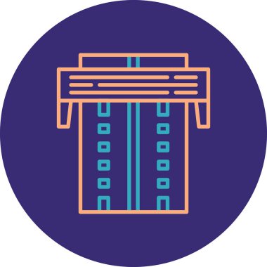 Bina. Web simgesi basit illüstrasyon