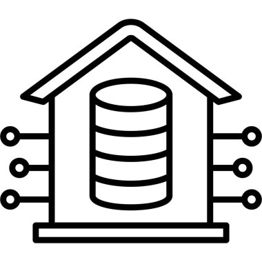 veri depolama sunucu simgesi ana hat biçiminde