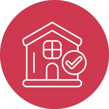 Ev simgesinin vektör illüstrasyonu