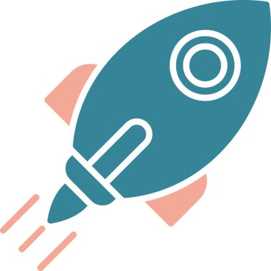 Roket Fırlatma. Web simgesi basit illüstrasyon