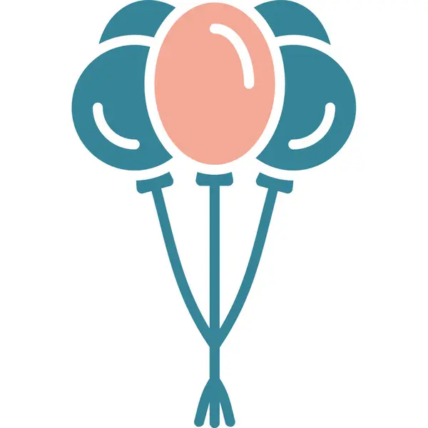 Balon Simgesi, Basit Renk Vektörü İllüstrasyonu