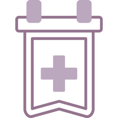 İlk yardım çantası. Web simgesi basit tasarım