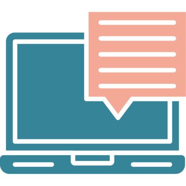 dizüstü bilgisayar simgesi. Basit resimleme