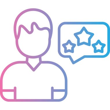 Müşteri gözden geçirme renk ikonu vektörü. Müşteri geribildirim işareti. izole edilmiş sembol çizimi