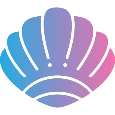 deniz kabuğu simge vektör çizim