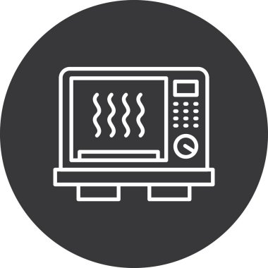 vektör çizim tasarım mikrodalga simgesinin