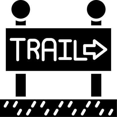 Macera ikonu. Beyaz arka planda siyah tabela. vektör illüstrasyonu.