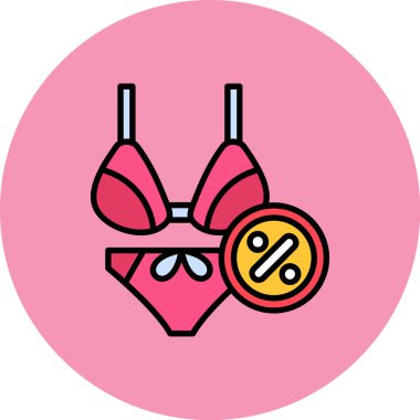Moda tarzında izole edilmiş bikini simgesi