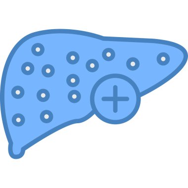 Karaciğer. Web simgesi basit illüstrasyon