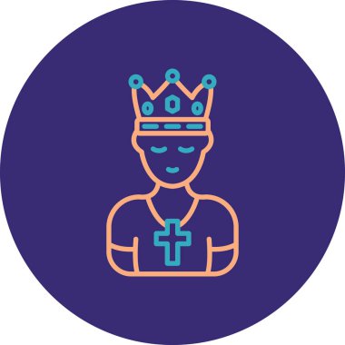 Taç giymiş bir adamın vektör çizimi