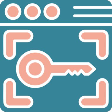 Anahtar simgesi vektör illüstrasyonu