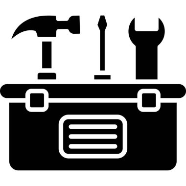 araç simgesi. vektör biçimi siyah ve beyaz simge, yuvarlak açılar, beyaz arkaplan, ağ ve yazılım arayüzleri için tasarlanmıştır.