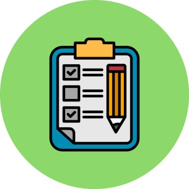 Kontrol listesi simgesinin vektör illüstrasyonu