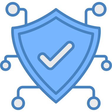 Kalkan. Web simgesi basit illüstrasyon