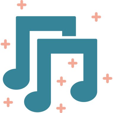 Müzik simgesi vektör illüstrasyonu