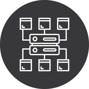 Moda biçimi izole edilmiş arkaplanda sunucu simgesi