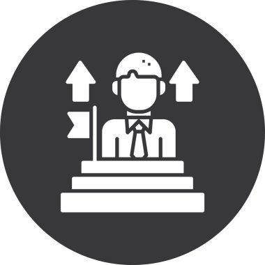 Bir kişi simgesinin vektör illüstrasyonu