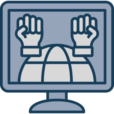 bilgisayar izleyici simgesi vektörü