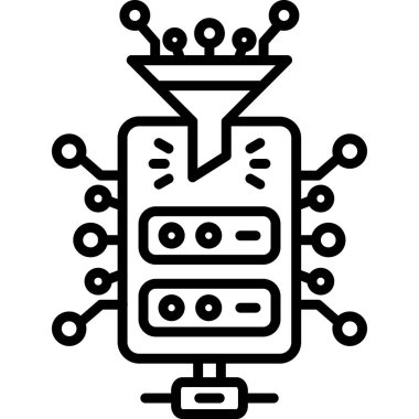 Cpu işlemci simgesi. beyaz arkaplanda izole edilmiş web tasarımı için ana devre çip işlemci vektör simgesi