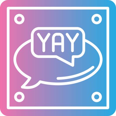 Sohbet simgesinin vektör illüstrasyonu