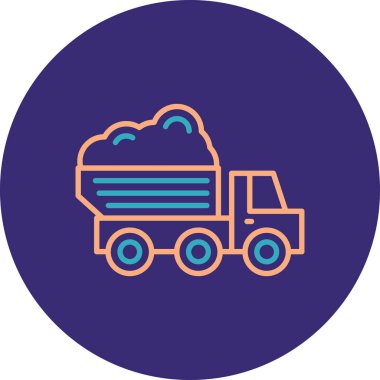 Kamyon. Web simgesi basit illüstrasyon