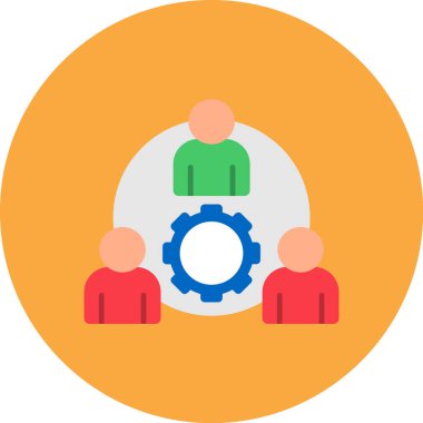 İş düz simgesi, vektör illüstrasyonu