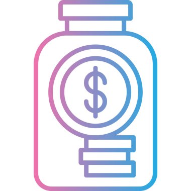 Dolar. Web simgesi basit tasarım