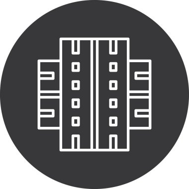 Bina simgesi. Web için vektör simge oluşturma basit örnek