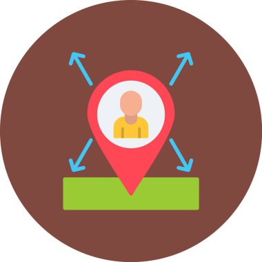 Harita. Web simgesi basit illüstrasyon