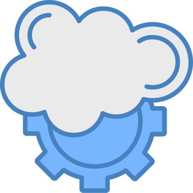 Bulut ikonu. vektör illüstrasyonu