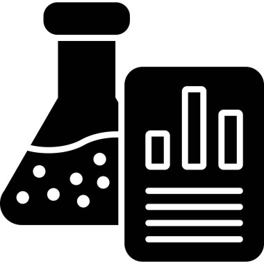laboratuvar test tüpleri simgesi, basit biçim