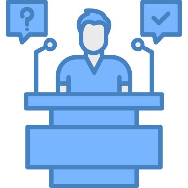 iş konferansı konuşmacısı simgesi