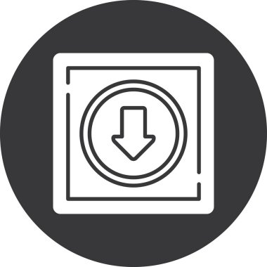 ok aşağı ok simgesi ana hat biçiminde