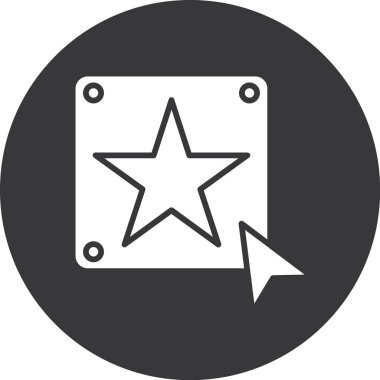 Yıldız simgesinin vektör illüstrasyonu