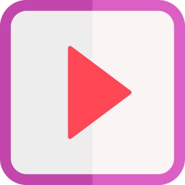 Oynayın. Web simgesi basit illüstrasyon