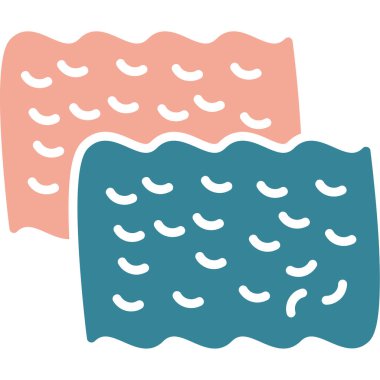 Deniz simgesinin basit vektör illüstrasyonu