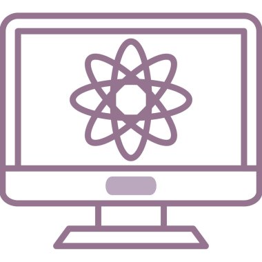 Bilgisayar ekranı. Web simgesi basit illüstrasyon