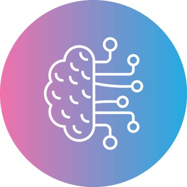 beyin ikonu vektör illüstrasyonu