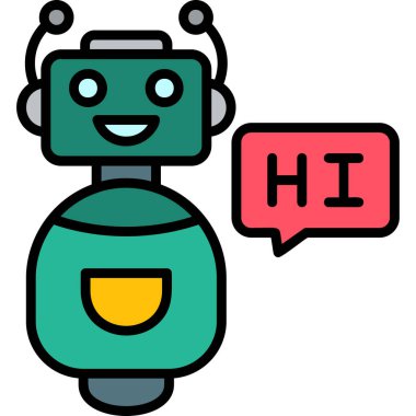 Robot simgesi, vektör illüstrasyon tasarımı